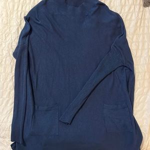 Long sweater (leggings length) ribbed sleeves and collar